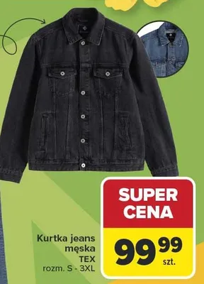 Kurtka jeans męska promocja w Carrefour