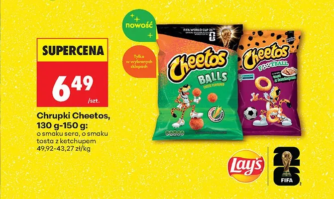 Chrupki Cheetos o smaku sera promocja w Biedronka