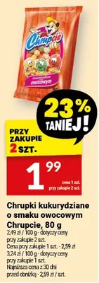 Chrupki kukurydziane o smaku owocowym Chrupcie promocja w Twój Market