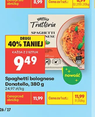 Spaghetti bolognese Donatello promocja w Biedronka