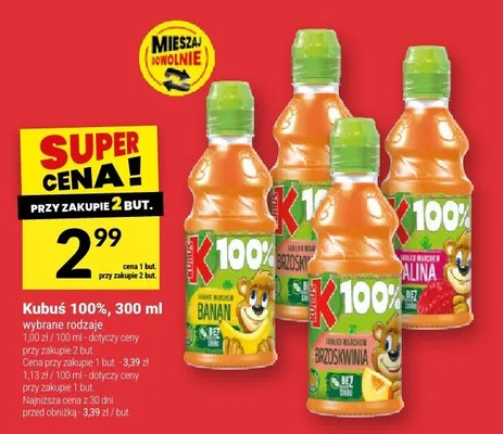 Napój Kubuś 100% promocja w Twój Market