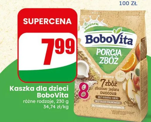 Kaszka dla dzieci BoboVita Porcja Zbóż promocja w Dino