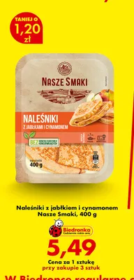 Naleśniki z jabłkiem i cynamonem Nasze Smaki promocja w Biedronka