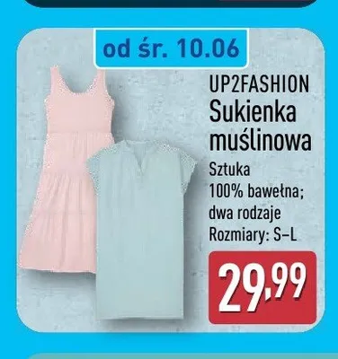 Sukienka muślinowa Up2fashion promocja w Aldi