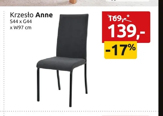 Krzesło Anne promocja w Black Red White