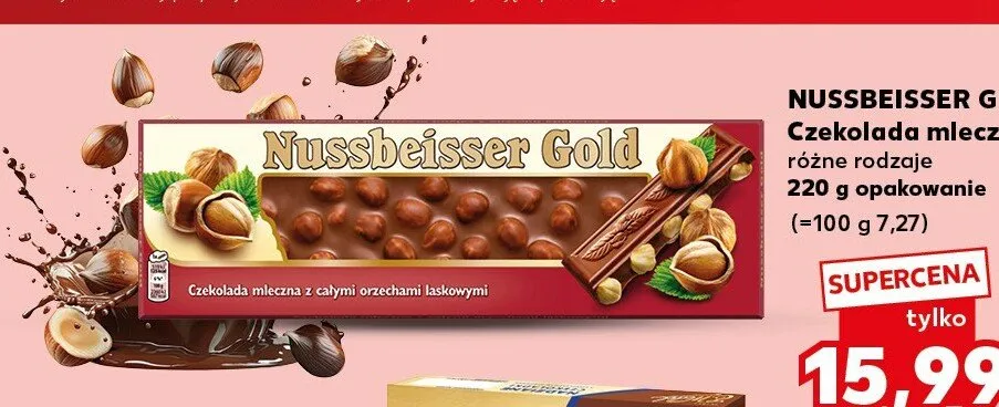 Czekolada mleczna Nussbeisser Gold promocja w Kaufland