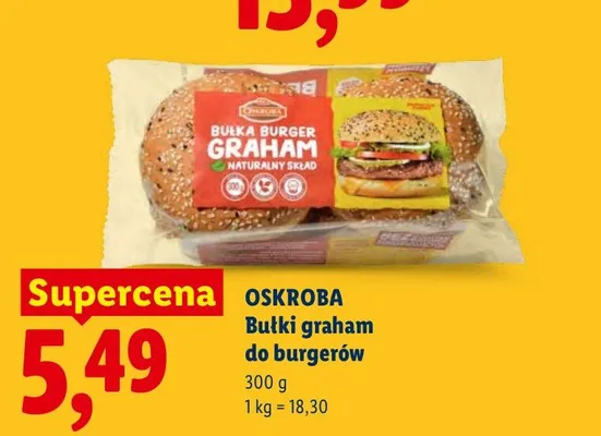 Bułki graham do burgerów Oskroba promocja w Lidl