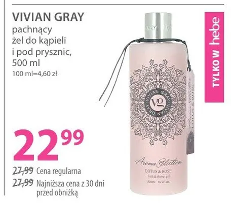 Żel do kąpieli i pod prysznic Vivian Gray promocja w Hebe