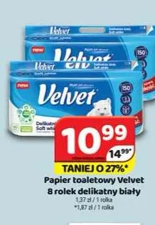 Papier toaletowy Velvet delikatny biały 8-pak promocja w Delfin