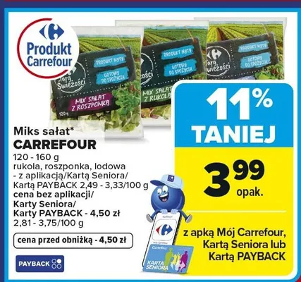 Miks sałat promocja w Carrefour