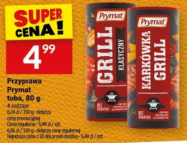 Przyprawa Grill klasyczny Prymat tuba promocja w Twój Market