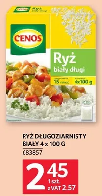 Ryż długoziarnisty biały Cenos 4 x 100 g promocja w Selgros