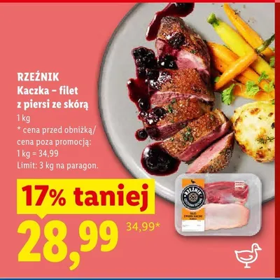 Filet z piersi kaczki ze skórą Rzeźnik promocja w Lidl