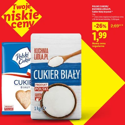 Cukier biały kryształ promocja w Lidl