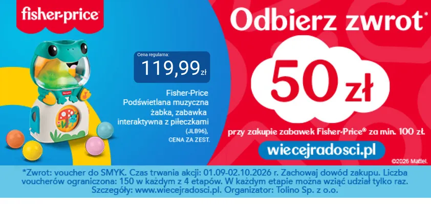 Podświetlana muzyczna żabka zabawka interaktywna z piłeczkami JLB96 Fisher-Price promocja w Smyk
