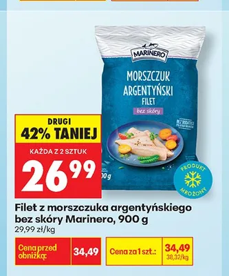 Filet z morszczuka argentyńskiego bez skóry Marinero promocja w Biedronka