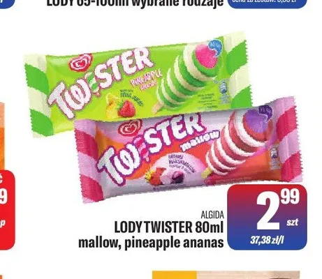 Lody Twister Pineapple Ananas Algida promocja w Tomi Markt