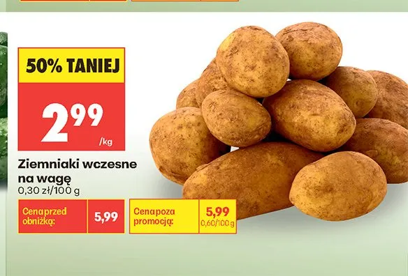 Ziemniaki wczesne na wagę promocja w Biedronka
