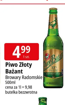 Piwo Złoty Bażant Browary Radomskie promocja w Leclerc