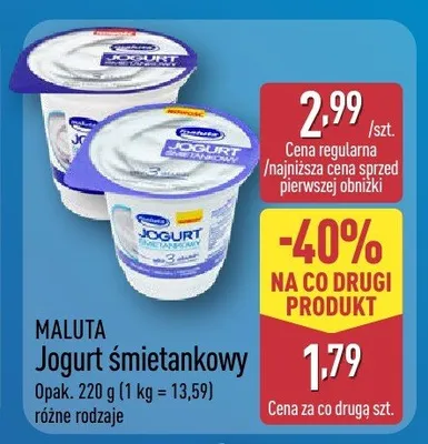 Jogurt śmietankowy promocja w Aldi