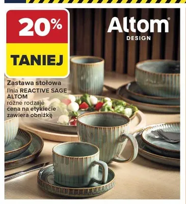 Zastawa stołowa linia REACTIVE SAGE ALTOM promocja w Carrefour