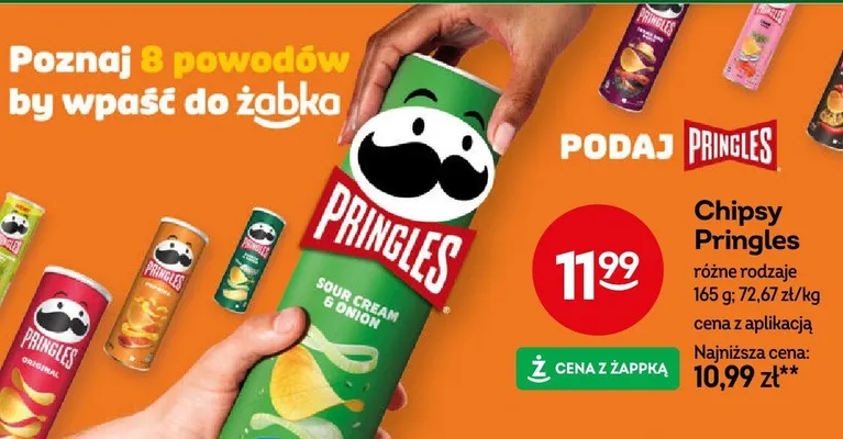 Chipsy pringles różne rodzaje promocja w Żabka