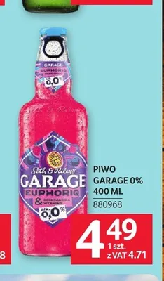 Piwo bezalkoholowe Garage Euphoriq promocja w Selgros