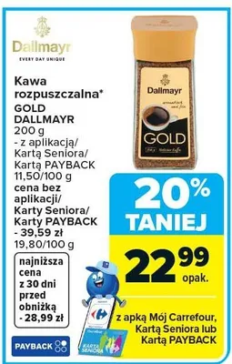 Kawa rozpuszczalna Gold promocja w Carrefour