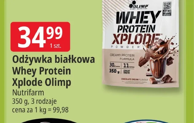 Odżywka białkowa Whey Protein Xplode Olimp Nutrifarm promocja w Leclerc