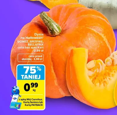 Dynia na Halloween Spitfire promocja w Carrefour