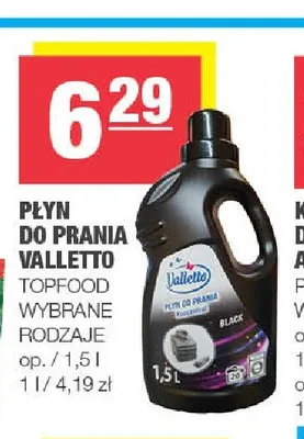 Płyn do prania Valletto Black promocja w SPAR
