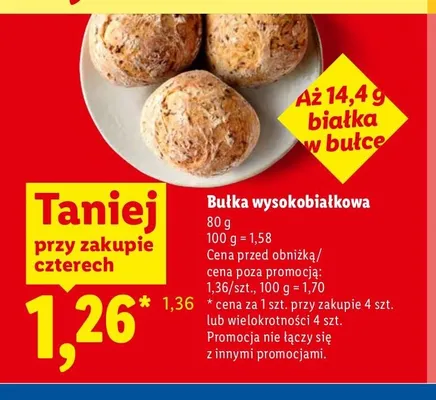 Bułka wysokobiałkowa promocja w Lidl
