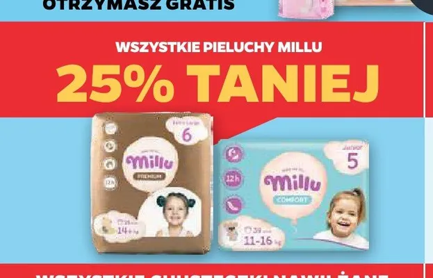 Pieluchy Millu Comfort promocja w Netto