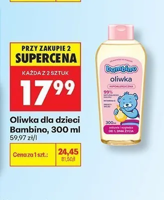 Oliwka dla dzieci Bambino promocja w Biedronka