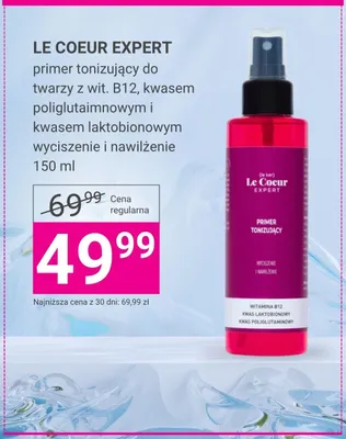 Primer tonizujący do twarzy Le Coeur Expert promocja w Hebe