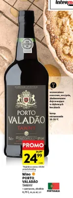 Wino Porto Valadão Tawny czerwone, słodkie promocja w Intermarche
