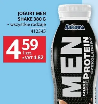 Jogurt Men Shake wszystkie rodzaje promocja w Selgros