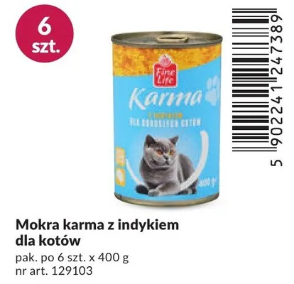 Mokra karma z indykiem dla kotów promocja w Makro