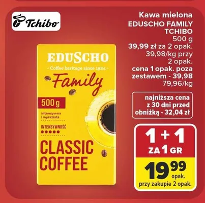 Kawa mielona Eduscho Family Classic Coffee promocja w Carrefour Market