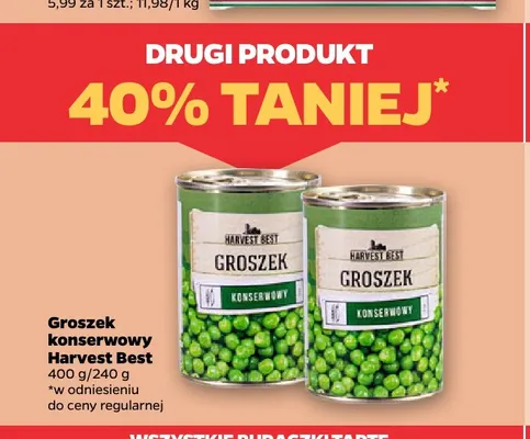 Groszek konserwowy Harvest Best promocja w Netto