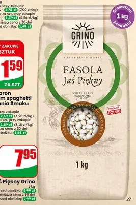 Fasola Jaś Piękny Grino promocja w Dino