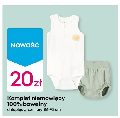 Komplet niemowlęcy 100% bawełny chłopięcy promocja w Pepco
