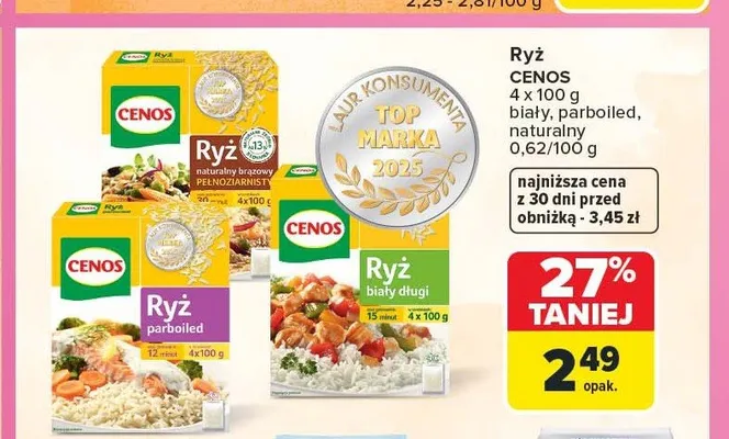Ryż Cenos parboiled promocja w Carrefour