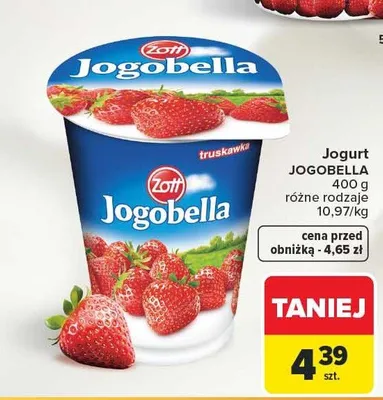 Jogurt Jogobella różne rodzaje promocja w Carrefour