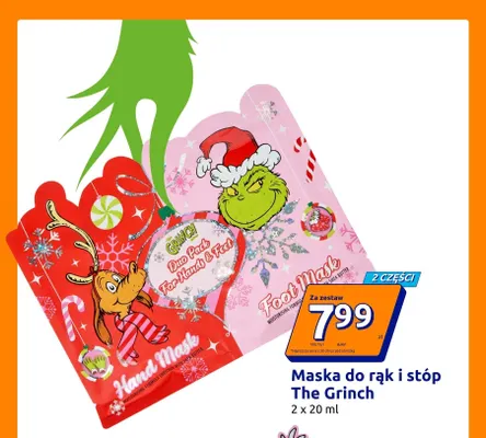 Maska do rąk i stóp The Grinch 2-pak 20 ml promocja w Action