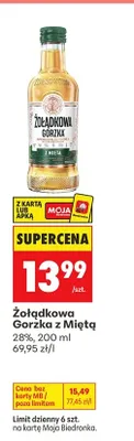 Likier Żołądkowa Gorzka z Miętą promocja w Biedronka