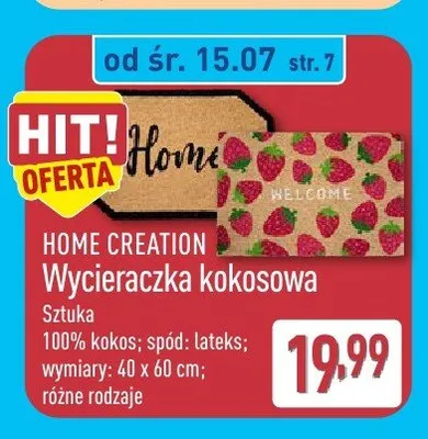 Wycieraczka kokosowa Home Creation promocja w Aldi