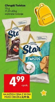 Chrupki Star Twistos Fromage promocja w Delikatesy Centrum