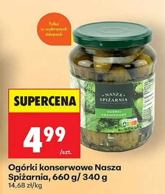 Ogórki konserwowe promocja w Biedronka