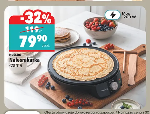 Naleśnikarka czarna Huslog promocja w Biedronka
